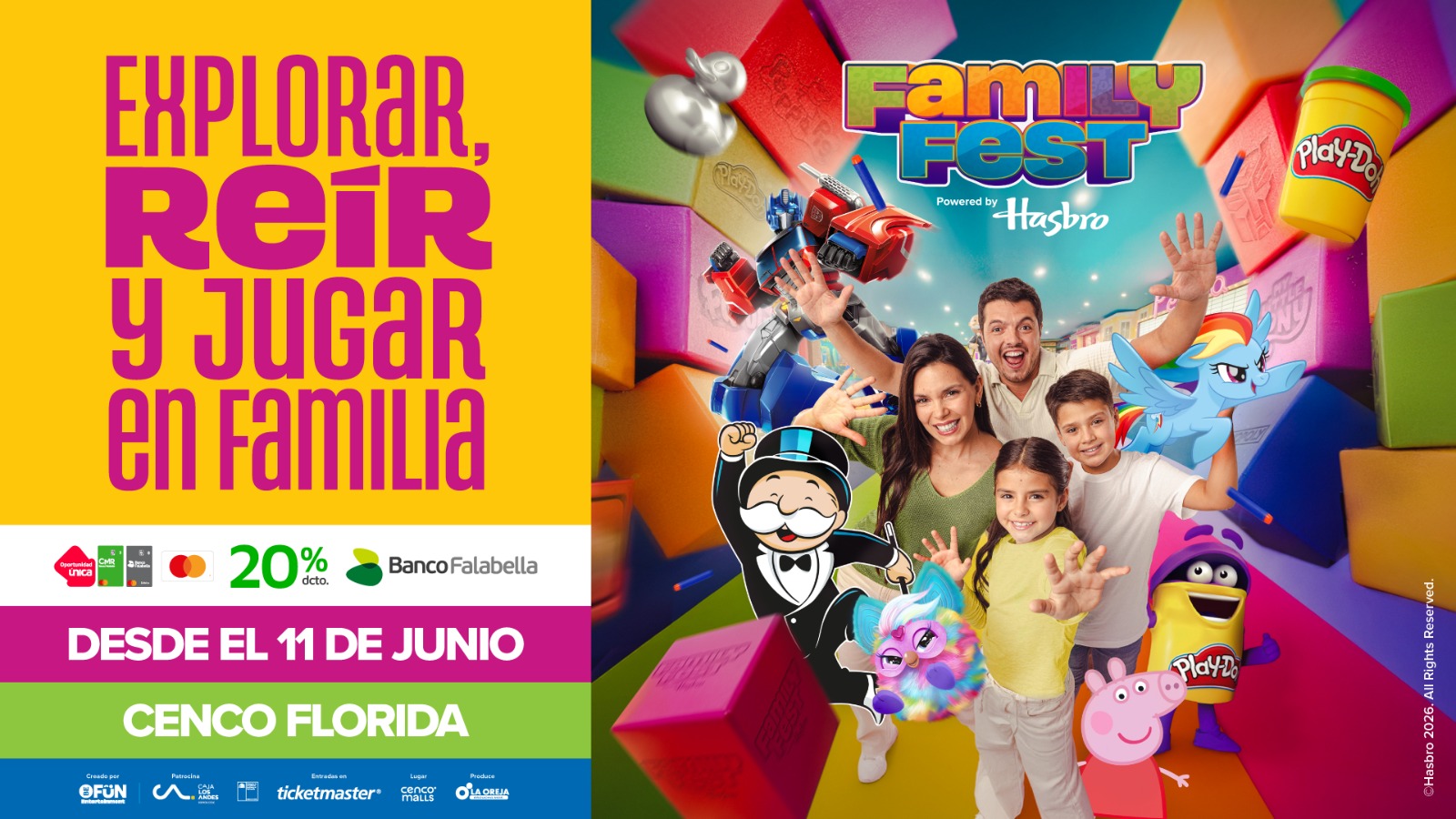 Peppa Pig, Transformers y Monopoly en un mismo lugar: Family Fest by Hasbro inicia venta de entradas en Chile