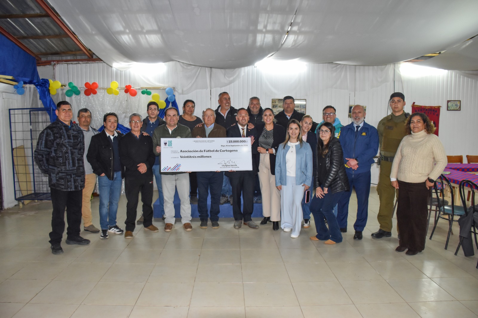 Asociación de Fútbol de Cartagena recibe subvención municipal de $23 millones y firma compromiso por estadios seguros